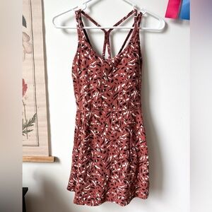 Old Navy Active Powerchill Go Dry Shelf Bra Strappy Mini Dress Leopard Petite S